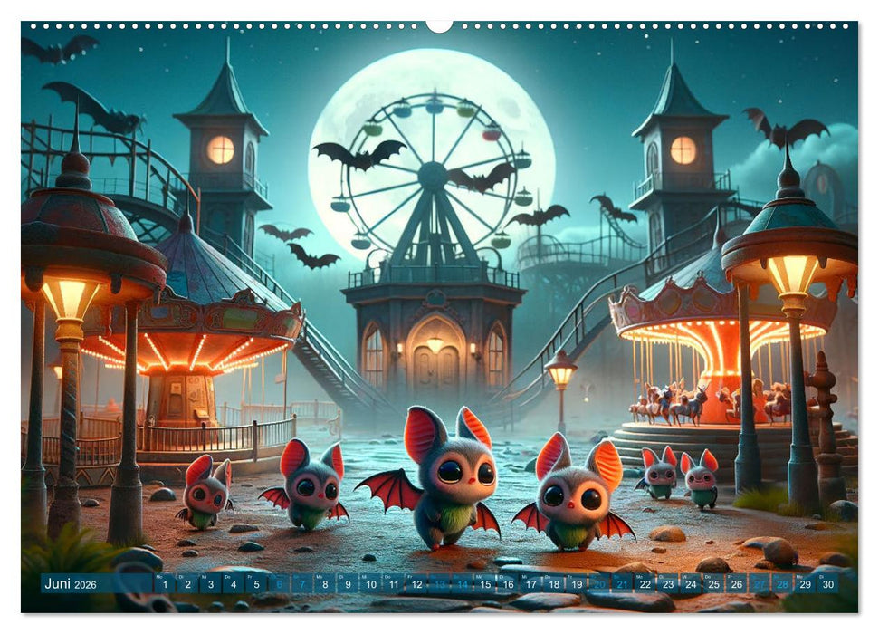 Flügel der Nacht: Abenteuer der kleinen Vampire (CALVENDO Wandkalender 2026)