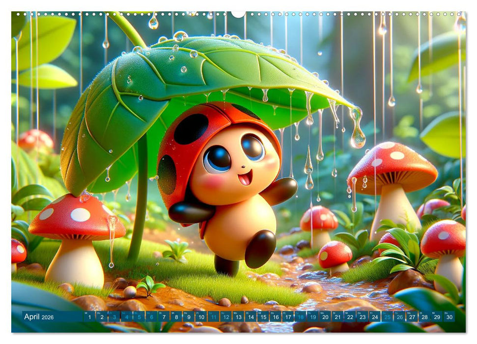 Kleine Käfer, große Abenteuer: Ein Jahreskalender für Kinder (CALVENDO Premium Wandkalender 2026)