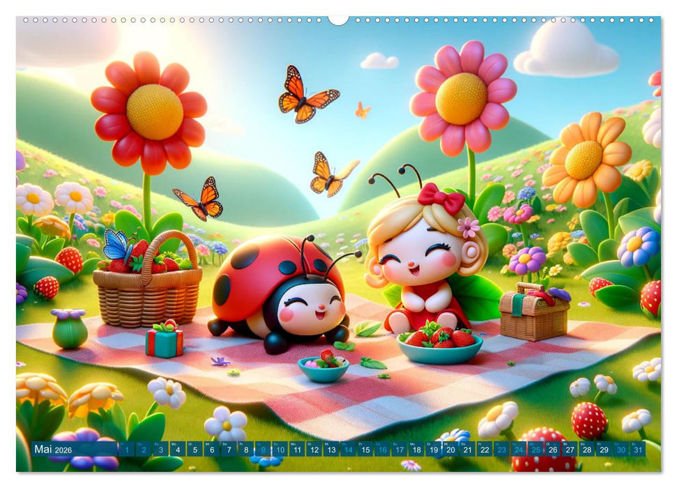 Kleine Käfer, große Abenteuer: Ein Jahreskalender für Kinder (CALVENDO Premium Wandkalender 2026)