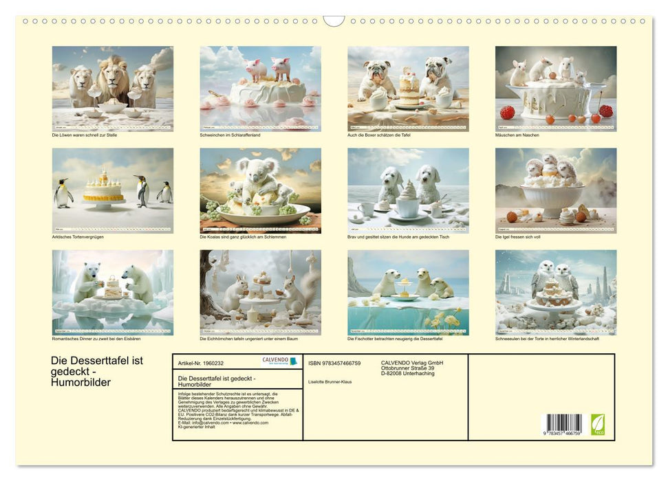 Die Desserttafel ist gedeckt - Humorbilder (CALVENDO Wandkalender 2026)