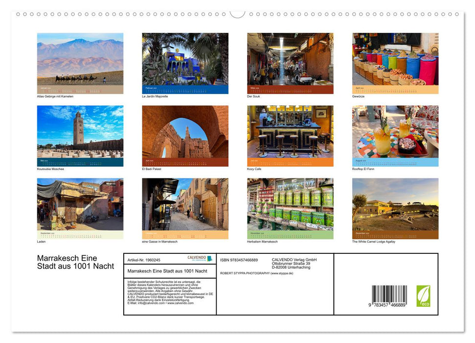 Marrakesch Eine Stadt aus 1001 Nacht (CALVENDO Premium Wandkalender 2026)