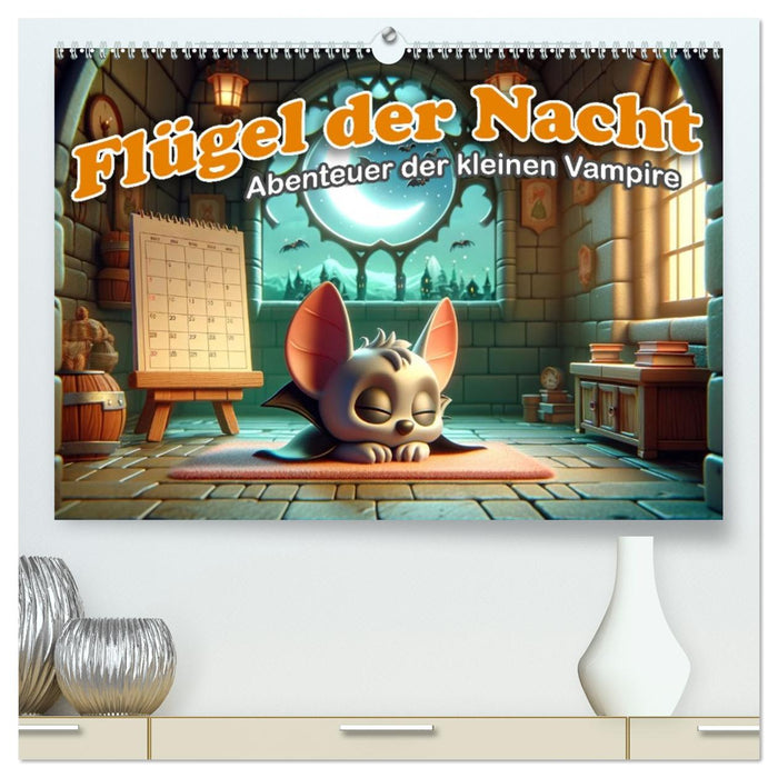 Flügel der Nacht: Abenteuer der kleinen Vampire (CALVENDO Premium Wandkalender 2026)