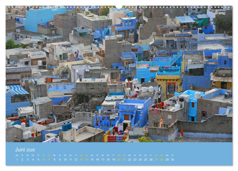 Jodhpur: Die blaue Stadt in Indien (CALVENDO Premium Wandkalender 2026)