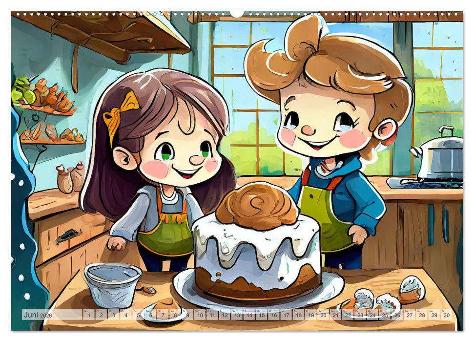 Kinderlieder - In Bildern (CALVENDO Premium Wandkalender 2026)