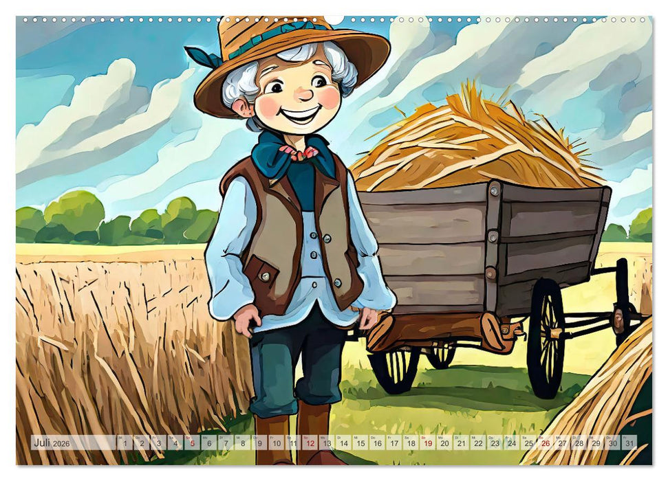 Kinderlieder - In Bildern (CALVENDO Premium Wandkalender 2026)