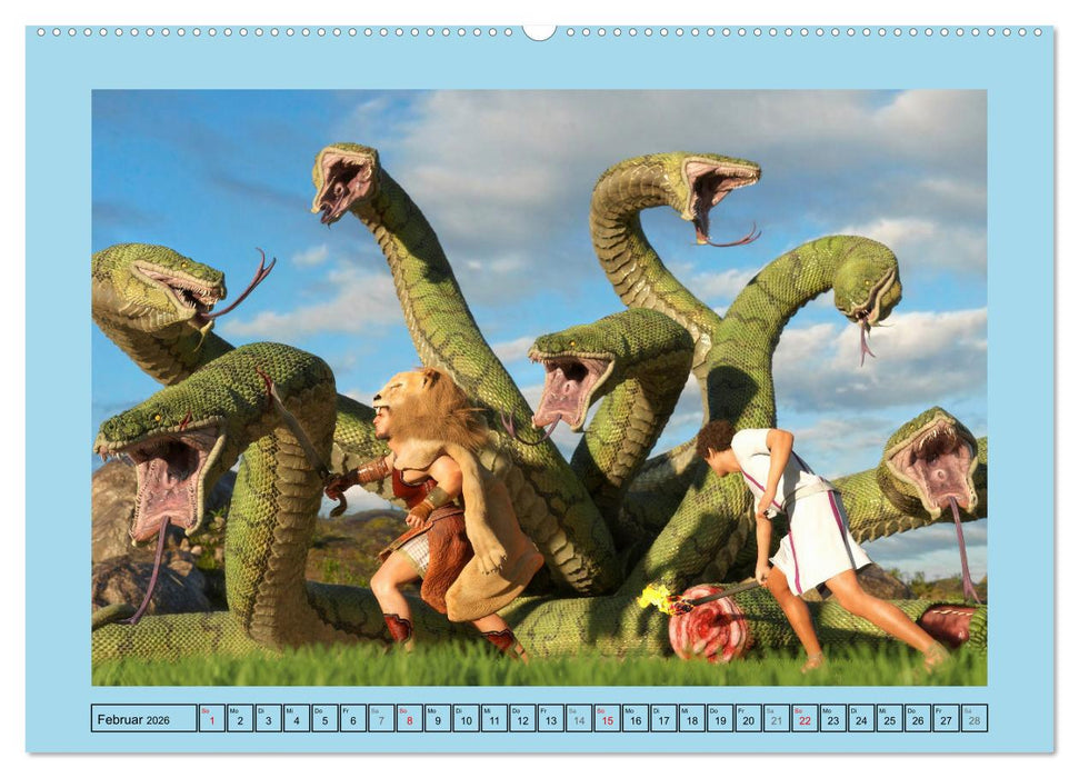 Die zwölf Aufgaben des Herkules (CALVENDO Wandkalender 2026)