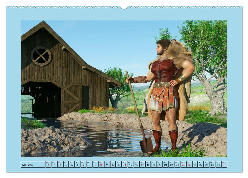 Die zwölf Aufgaben des Herkules (CALVENDO Wandkalender 2026)