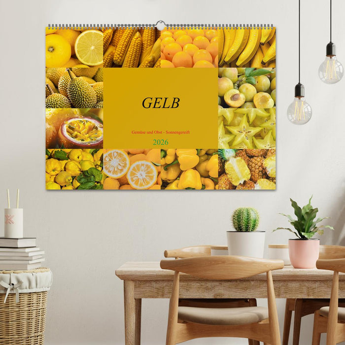 GELB - Gemüse und Obst - Sonnengereift (CALVENDO Wandkalender 2026)