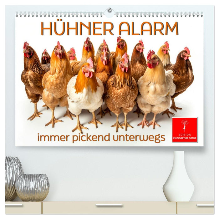 Hühner Alarm (CALVENDO Premium Wandkalender 2026)
