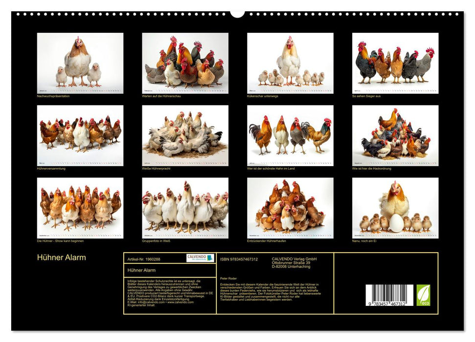 Hühner Alarm (CALVENDO Premium Wandkalender 2026)