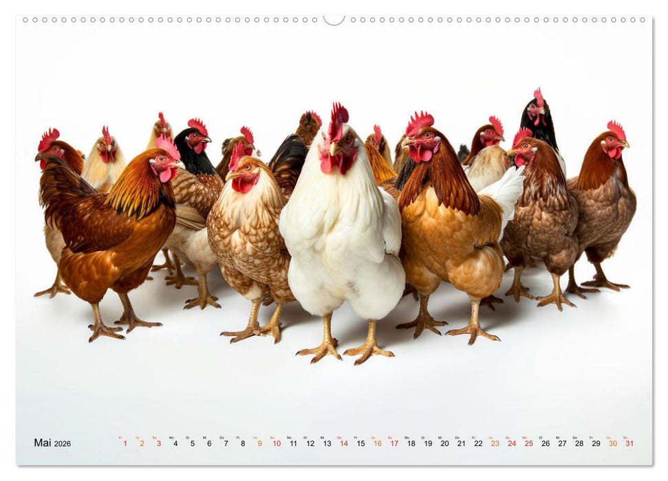 Hühner Alarm (CALVENDO Premium Wandkalender 2026)