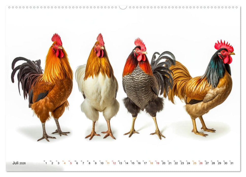 Hühner Alarm (CALVENDO Premium Wandkalender 2026)