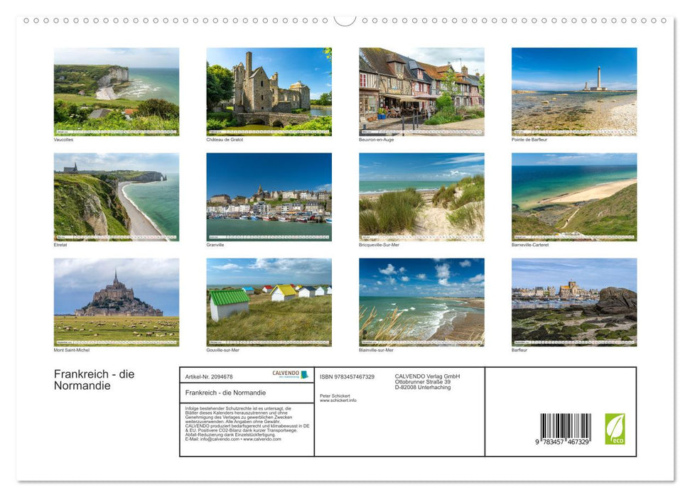 Frankreich - die Normandie (CALVENDO Premium Wandkalender 2026)