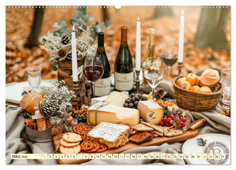 Picknick für Gourmets - Genuss erleben (CALVENDO Premium Wandkalender 2026)