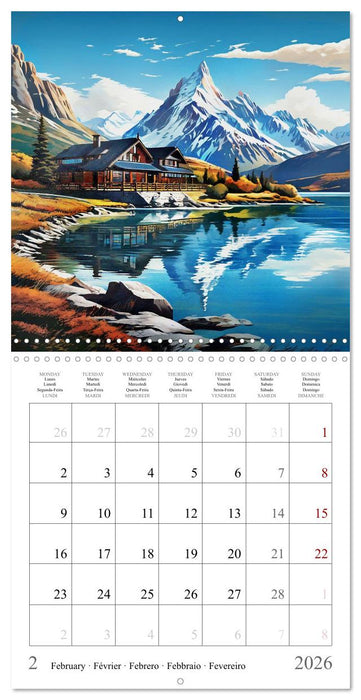 Landscapes - Oases of Peace and Relaxation (CALVENDO Monthly Calendar 2026)