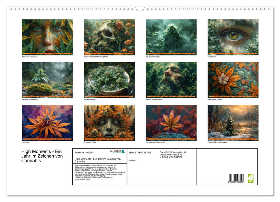High Moments - Ein Jahr im Zeichen von Cannabis (CALVENDO Wandkalender 2026)