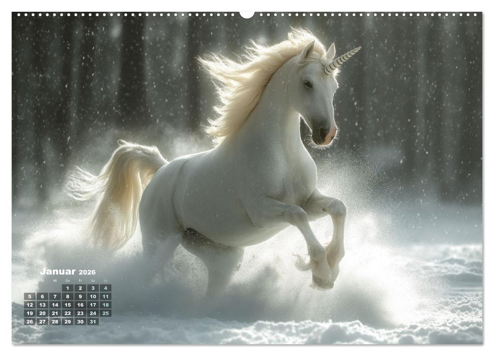 Fliegende Mähnen und Sternenstaub - Ein zauberhafter Jahresbegleiter (CALVENDO Premium Wandkalender 2026)