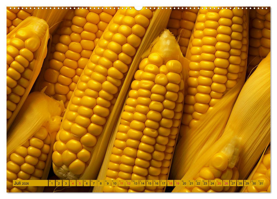 GELB - Gemüse und Obst - Sonnengereift (CALVENDO Premium Wandkalender 2026)