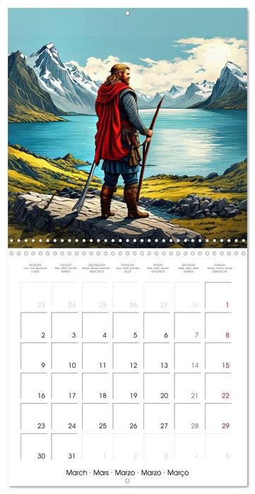 Vikings - Historical Explorers and Warriors (CALVENDO Monthly Calendar 2026)
