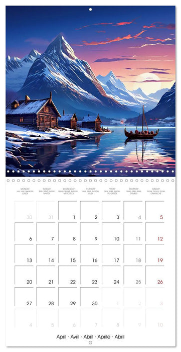 Vikings - Historical Explorers and Warriors (CALVENDO Monthly Calendar 2026)