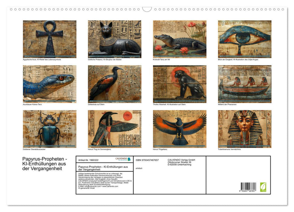 Papyrus-Propheten - KI-Enthüllungen aus der Vergangenheit (CALVENDO Wandkalender 2026)