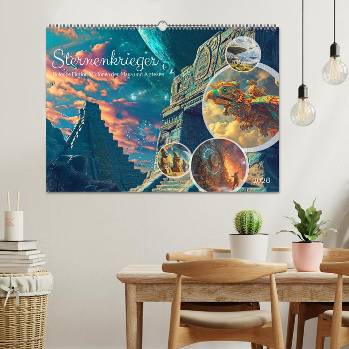 Sternenkrieger - Science Fiction Visionen der Maya und Azteken (CALVENDO Wandkalender 2026)