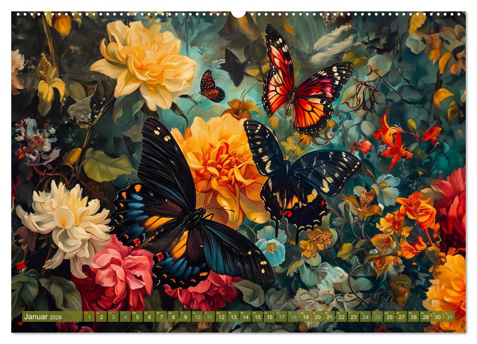 Gartengeflüster - Tierische Besucher in der Blütenfülle (CALVENDO Wandkalender 2026)