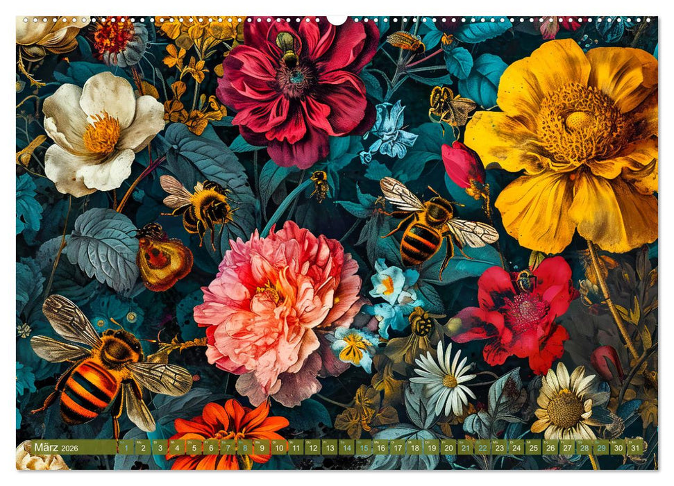 Gartengeflüster - Tierische Besucher in der Blütenfülle (CALVENDO Wandkalender 2026)
