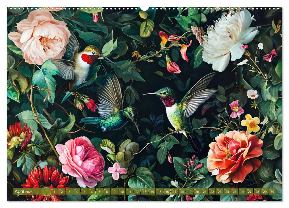 Gartengeflüster - Tierische Besucher in der Blütenfülle (CALVENDO Wandkalender 2026)