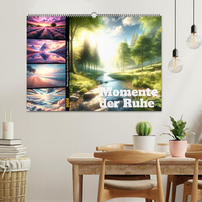 Momente der Ruhe - Beruhigende Ansichten für jeden Monat (CALVENDO Wandkalender 2026)