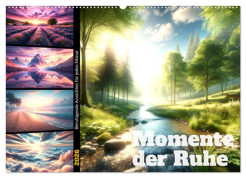 Momente der Ruhe - Beruhigende Ansichten für jeden Monat (CALVENDO Wandkalender 2026)
