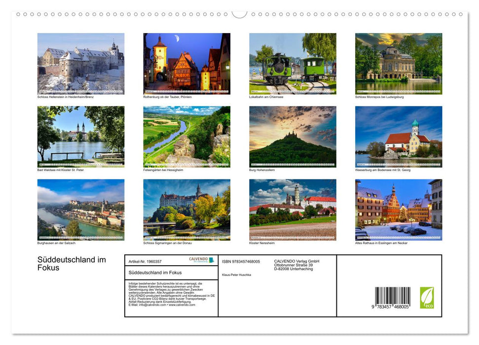Süddeutschland im Fokus (CALVENDO Premium Wandkalender 2026)
