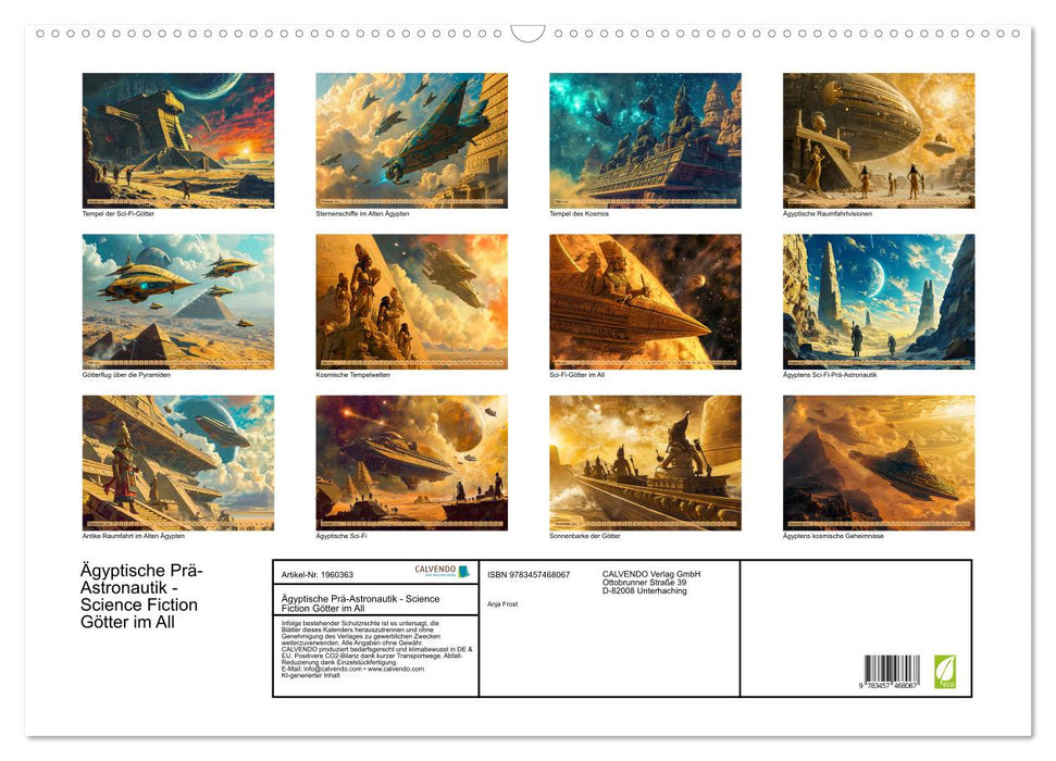 Ägyptische Prä-Astronautik - Science Fiction Götter im All (CALVENDO Wandkalender 2026)