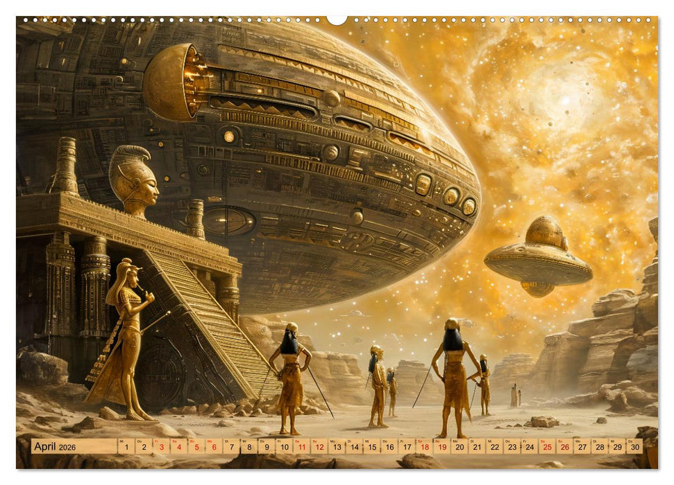 Ägyptische Prä-Astronautik - Science Fiction Götter im All (CALVENDO Wandkalender 2026)