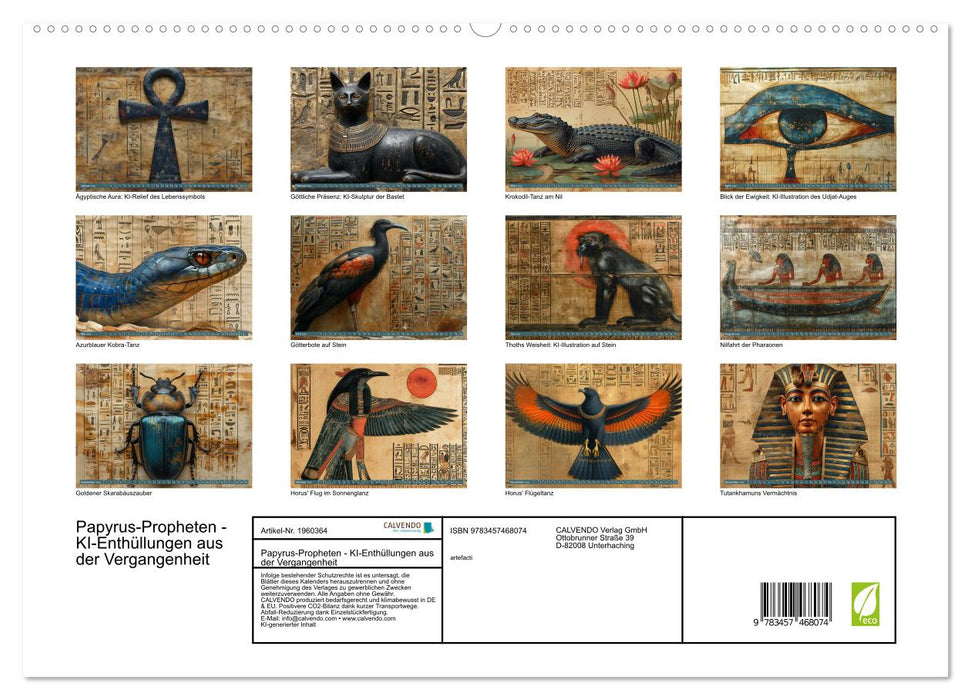 Papyrus-Propheten - KI-Enthüllungen aus der Vergangenheit (CALVENDO Premium Wandkalender 2026)