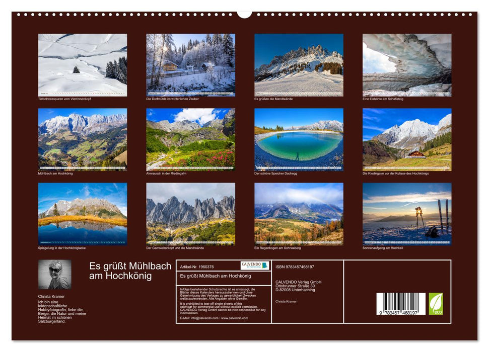 Es grüßt Mühlbach am Hochkönig (CALVENDO Premium Wandkalender 2026)