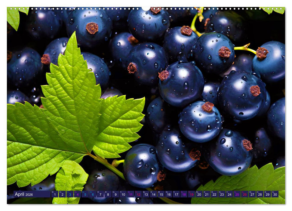 BLAU - Gemüse und Obst - Farbexplosion (CALVENDO Wandkalender 2026)