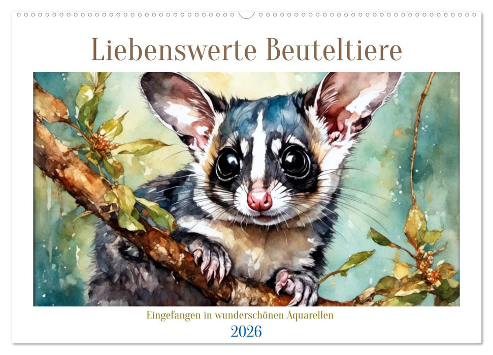 Liebenswerte Beuteltiere (CALVENDO Wandkalender 2026)