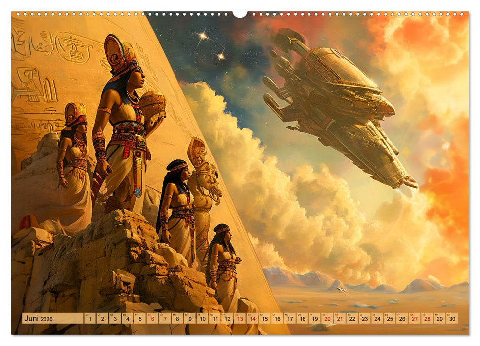 Ägyptische Prä-Astronautik - Science Fiction Götter im All (CALVENDO Premium Wandkalender 2026)