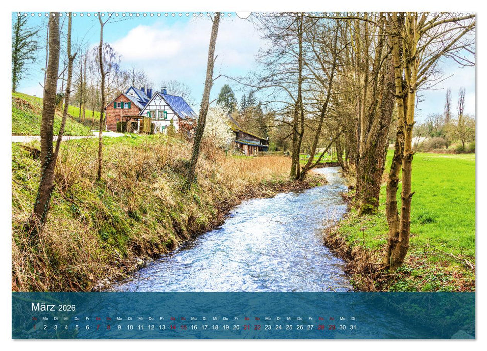 Die Düssel von den Quellen bis zu den Mündungen (CALVENDO Premium Wandkalender 2026)