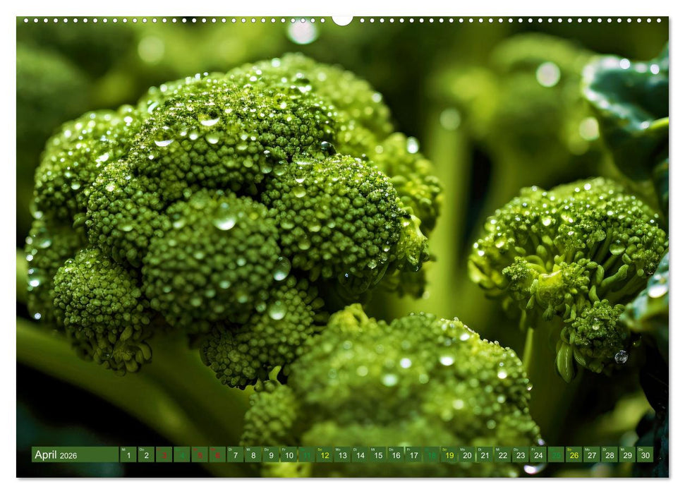 GRÜN - Gemüse und Obst - Knackig und Frisch (CALVENDO Premium Wandkalender 2026)