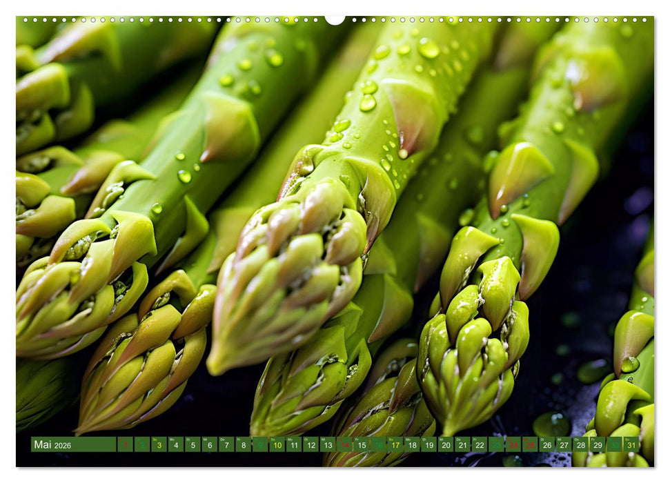 GRÜN - Gemüse und Obst - Knackig und Frisch (CALVENDO Premium Wandkalender 2026)