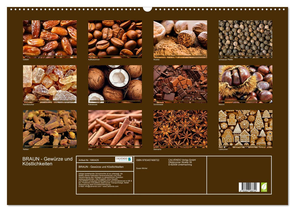 BRAUN - Gewürze und Köstlichkeiten (CALVENDO Wandkalender 2026)