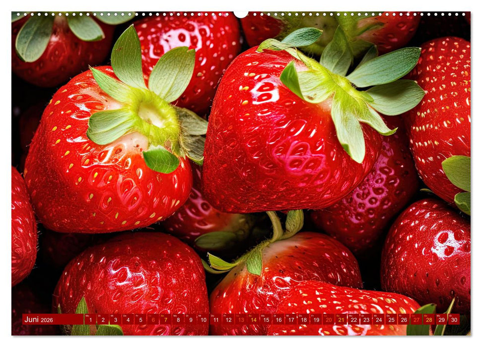 ROT - Gemüse und Obst - Voller Power (CALVENDO Wandkalender 2026)