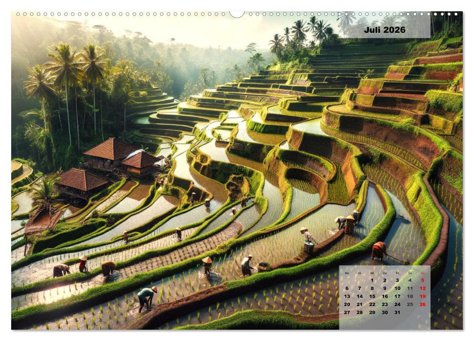 Die schönsten Naturwunder - Betrachtet durch die Augen der KI (CALVENDO Premium Wandkalender 2026)