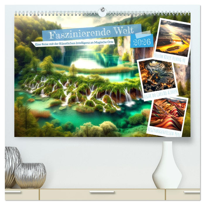 Faszinierende Welt: Eine Reise mit der Künstlichen Intelligenz an Magische Orte (CALVENDO Premium Wandkalender 2026)