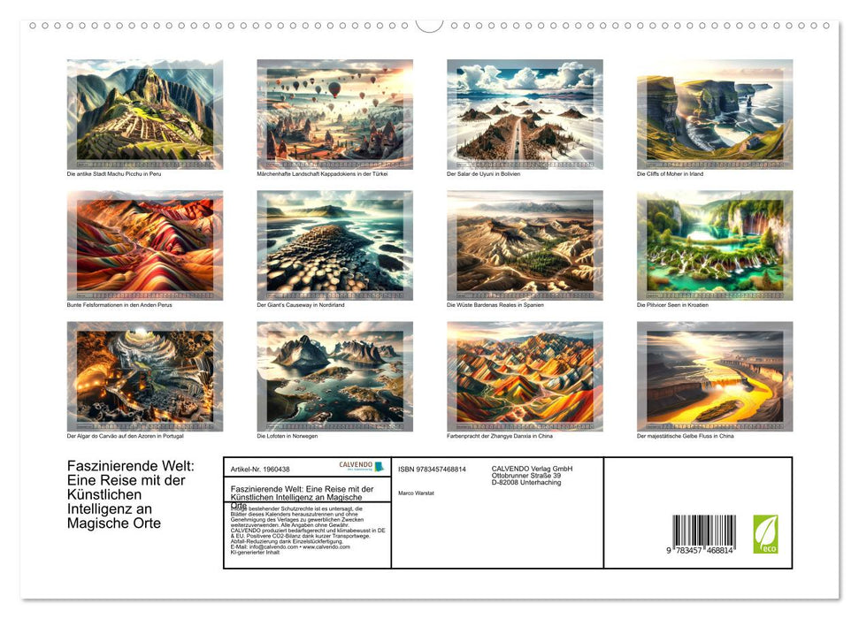 Faszinierende Welt: Eine Reise mit der Künstlichen Intelligenz an Magische Orte (CALVENDO Premium Wandkalender 2026)