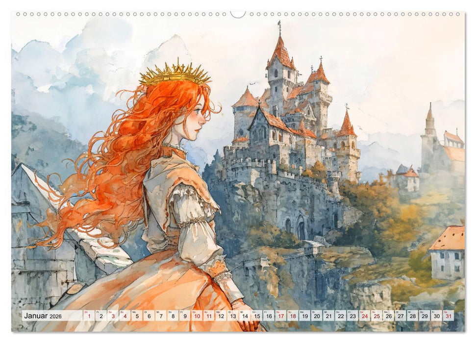 Die Rosstrappe - Sage vom Felsen im Harz bei Thale im Bodetal (CALVENDO Premium Wandkalender 2026)