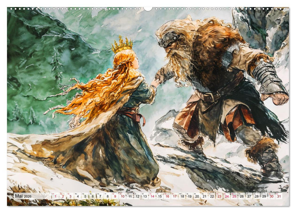 Die Rosstrappe - Sage vom Felsen im Harz bei Thale im Bodetal (CALVENDO Premium Wandkalender 2026)