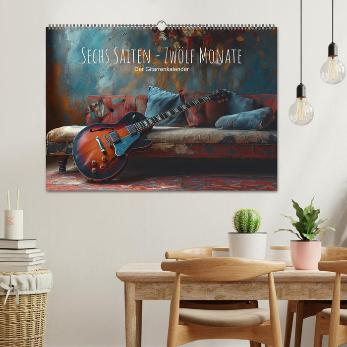 Sechs Saiten, Zwölf Monate - Der Gitarrenkalender (CALVENDO Wandkalender 2026)